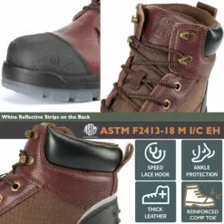 Bottes De Travail HANDMEN Pour Hommes, Chaussures De Travail Pour Hommes Imperméables Composites De 6 ", Chaussures De Travail Antistatique De Sécurité Anti-fuite Sans Glissement Et Sans Glissement 81N03 -Des chaussures d'hiver Soldes Magasin 81GCjwqv9cL. AC UL1500