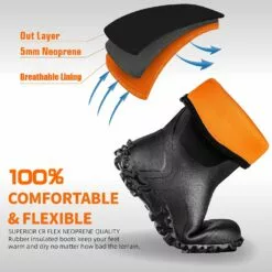 DRYCODE Bottes En Caoutchouc Pour Femmes, 5mm Néoprène Mid Calf Bottes De Pluie Avec Acier Shank, Waterproof Isolé Bottes De Chasse,Bottes De Travail Mud,Noir,Taille 5- 13 DRYCODE Bottes En Caoutchouc Pour Femmes, 5mm Néoprène Mid Calf Bottes De Pluie Avec Acier Shank, Waterproof Isolé Bottes De Chasse,Bottes De Travail Mud,Noir,Taille 5- -Des chaussures d'hiver Soldes Magasin 81Jy5GeiRJL. AC UL1500