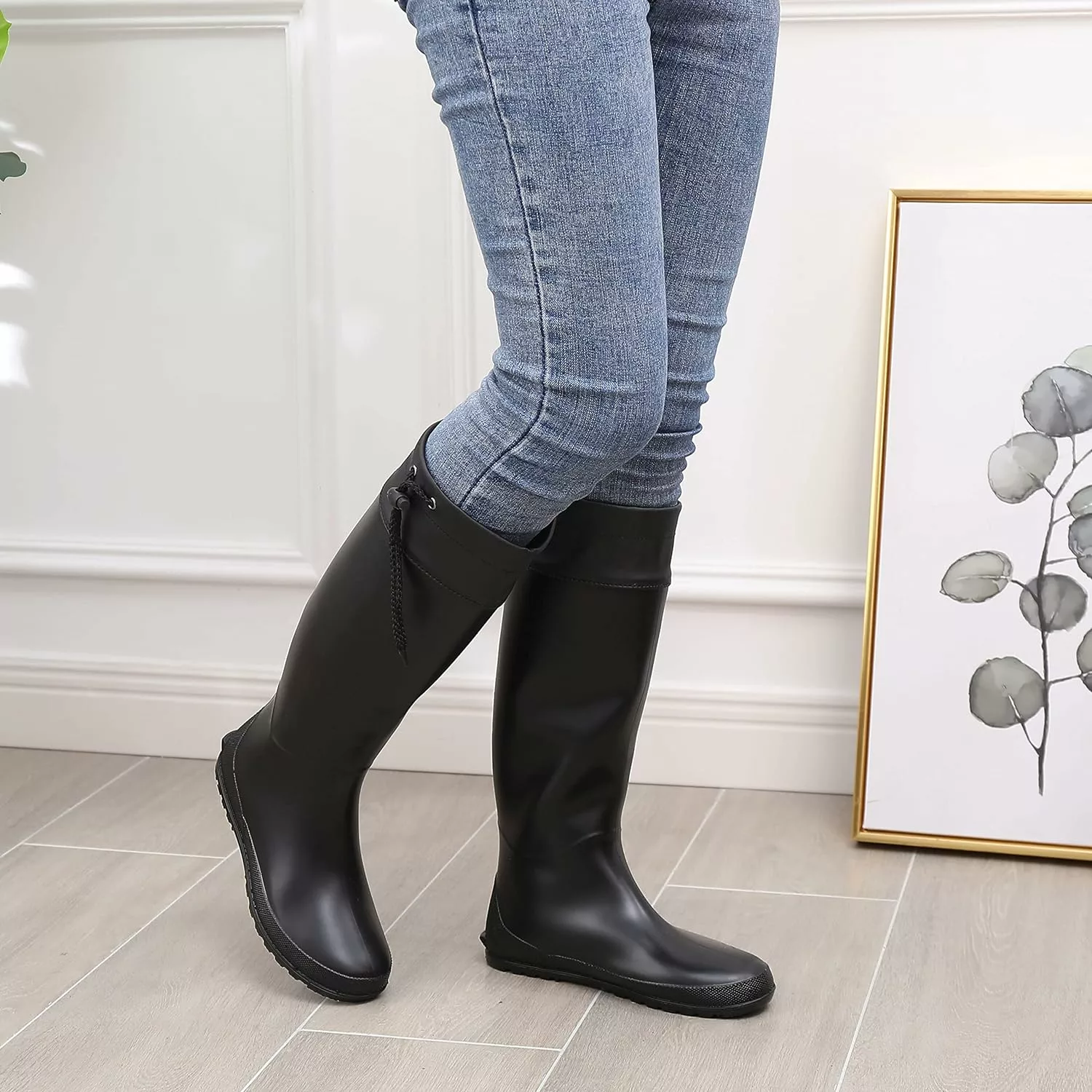 Bottes De Pluie Hautes Emballables Asgard Pour Femmes Bottes De Jardin En Caoutchouc Imperméables Bottes De Boue De Puits Plats Ultra-légers - PAS POUR CALF LARGE 5 Bottes De Pluie Hautes Emballables Asgard Pour Femmes Bottes De Jardin En Caoutchouc Imperméables Bottes De Boue De Puits Plats Ultra-légers - PAS POUR CALF LARGE – Image 3