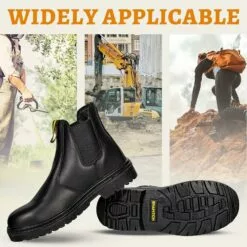 Bottes De Travail SHAMTCH Pour Hommes Bottes De Sécurité à Enfiler Résistantes Aux Toboggans étanches En Acier -Des chaussures d'hiver Soldes Magasin 81PiHgcHlsL. AC UL1500