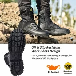 SAFEYEAR Hommes Militaire Tactique Bottes 8" Acier Toe Travail Bottes De Sécurité Avec Latérale Zipper Léger Armée Combat Bottes -Des chaussures d'hiver Soldes Magasin 81Q ce3GqqL. AC UL1500