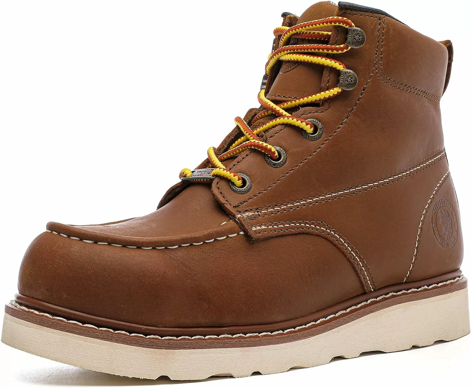 Bottes De Travail Imperméables Au Moc à Bout En Acier ROCKROOSTER Edgewood, Bottes De Mer Vibram Léger à 6 ", Botte De Sécurité En Cuir Confortable, Chaussures Anti-fatigue De Support D'arche, ASTM F2413-18 EH, VAP858 3 Bottes De Travail Imperméables Au Moc à Bout En Acier ROCKROOSTER Edgewood, Bottes De Mer Vibram Léger à 6 ", Botte De Sécurité En Cuir Confortable, Chaussures Anti-fatigue De Support D'arche, ASTM F2413-18 EH, VAP858