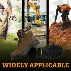 Bottes De Travail SHAMTCH Pour Hommes Orteil En Acier, Semelle En Caoutchouc En Cuir Nubuck, Insulente Résistante Aux Bordereaux Durable, Chaussures De Travail Industrielles Utilitaires Avec Pointe De Sécurité, Adaptées Aux Hommes Et Aux Femmes -Des chaussures d'hiver Soldes Magasin 81Wft0qg aL. AC UL1500