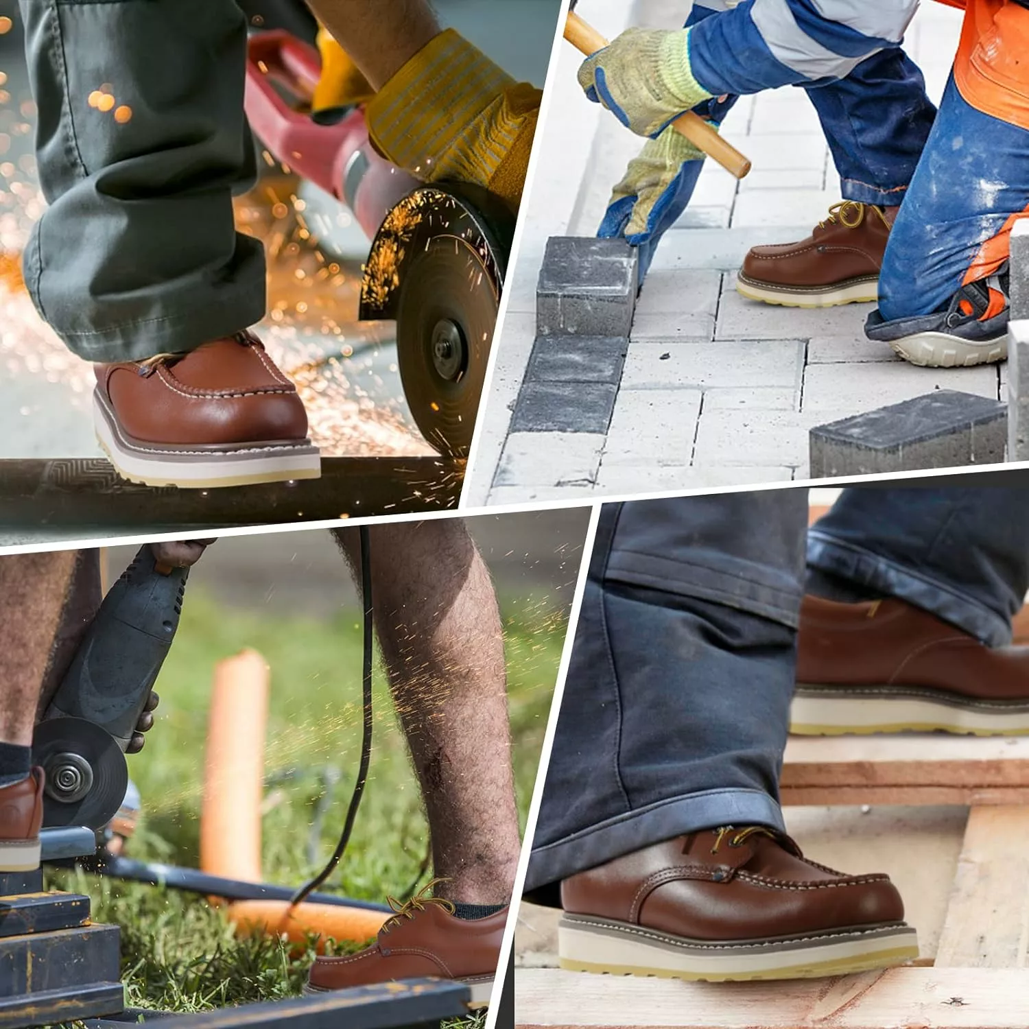 GENERIC Bottes De Travail Résistantes Aux Glissades / Huiles En Cuir à Bout Souple De 6 "pour Hommes, Marron, 84994 9 GENERIC Bottes De Travail Résistantes Aux Glissades / Huiles En Cuir à Bout Souple De 6 "pour Hommes, Marron, 84994 – Image 7