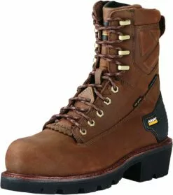 Ariat Powerline 8 ”400g Botte De Travail Composite étanche - Bottes De Travail En Cuir Pour Hommes