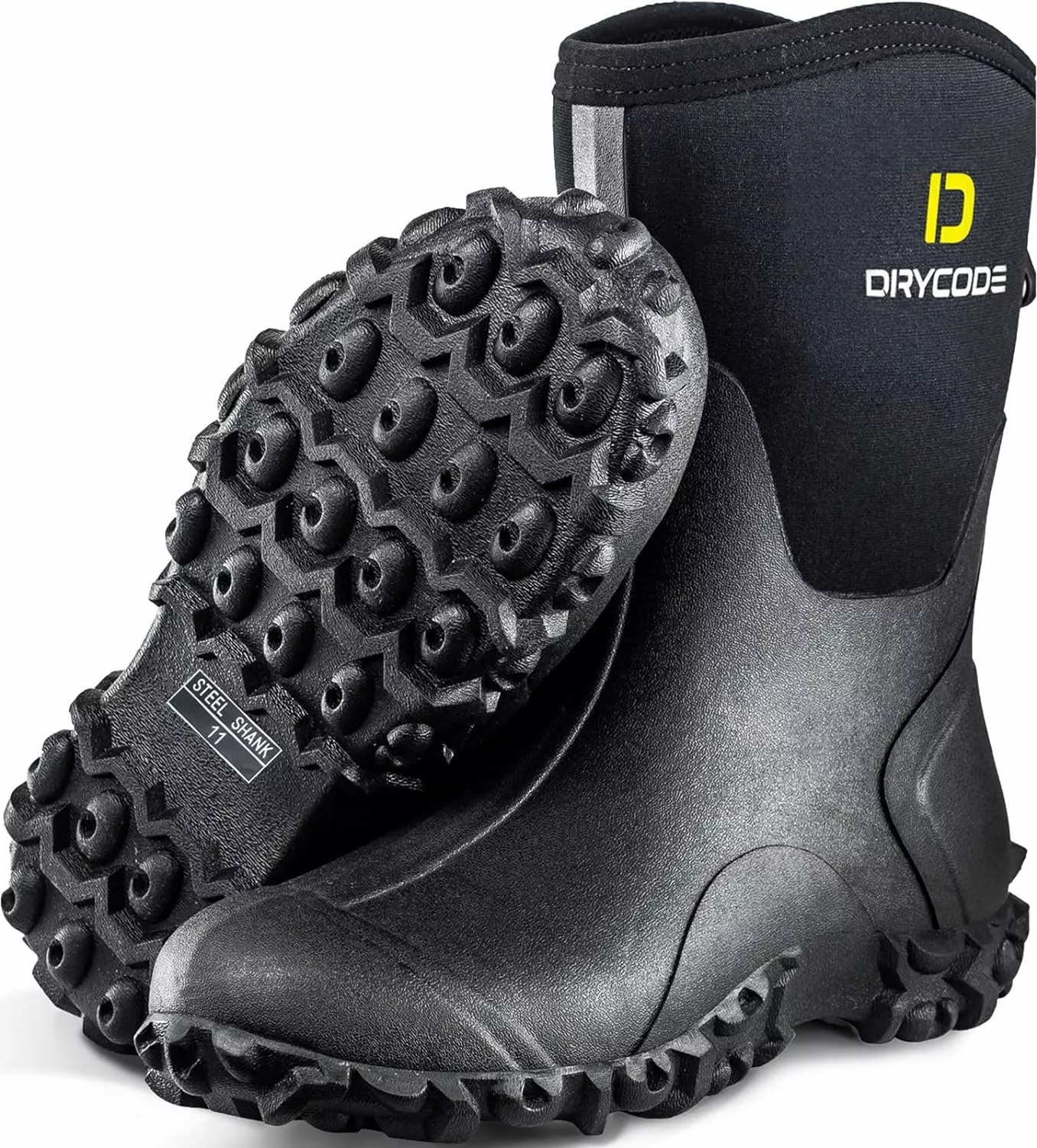 DRYCODE Bottes En Caoutchouc Pour Femmes, 5mm Néoprène Mid Calf Bottes De Pluie Avec Acier Shank, Waterproof Isolé Bottes De Chasse,Bottes De Travail Mud,Noir,Taille 5- 2 DRYCODE Bottes En Caoutchouc Pour Femmes, 5mm Néoprène Mid Calf Bottes De Pluie Avec Acier Shank, Waterproof Isolé Bottes De Chasse,Bottes De Travail Mud,Noir,Taille 5-