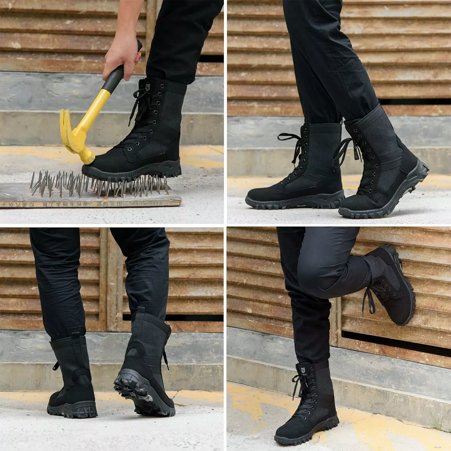 SUADEX Steel Toe Bottes Pour Hommes Femmes Bottes De Sécurité De Travail Indestructible Composite Toe Chaussures Isolé Slip Résistant 7.5 & #34 8 SUADEX Steel Toe Bottes Pour Hommes Femmes Bottes De Sécurité De Travail Indestructible Composite Toe Chaussures Isolé Slip Résistant 7.5 & #34 – Image 6