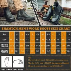 Bottes De Travail SHAMTCH Pour Hommes Bottes De Sécurité à Enfiler Résistantes Aux Toboggans étanches En Acier -Des chaussures d'hiver Soldes Magasin 81kZUxqmOsL. AC UL1500