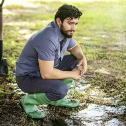 Bottes De Pluie Pour Hommes HISEA Avec Tige En Acier, Chaussures De Protection En Caoutchouc Imperméables, Bottes De Pluie En PVC Sans Couture Bottes De Travail Extérieures Sans Acier, Bottes De Pêche Au Jardin Durable Pour L'agriculture Et Le Travail Industriel -Des chaussures d'hiver Soldes Magasin 81ryERCw2EL. AC UL1500