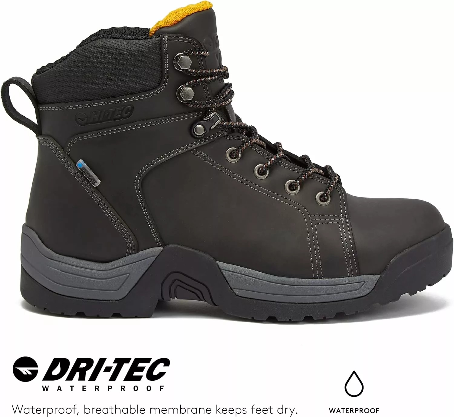 Bottes De Travail Imperméables En Cuir HI-TEC Pour Hommes, Bottes Pour Hommes Résistantes Aux Pointes De Construction à Bout Doux, 6 Pouces, Moyennes Ou Extra Larges ( Botas De Trabajo Para Hombre ) 4 Bottes De Travail Imperméables En Cuir HI-TEC Pour Hommes, Bottes Pour Hommes Résistantes Aux Pointes De Construction à Bout Doux, 6 Pouces, Moyennes Ou Extra Larges ( Botas De Trabajo Para Hombre ) – Image 2