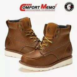 Bottes De Travail Pour Hommes Rockrooster Edgewood, 6 "Botte En Cuir Confortable à Bout Souple, Bottes De Semelle Vibram Wedge Améliorées, Chaussures De Soutien De La Voûte, Bottes De Sécurité Pour Risques électriques VAP838 -Des chaussures d'hiver Soldes Magasin 81svrAgStL. AC UL1500