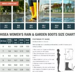 HISEA Femmes Bottes De Pluie Imperméable Jardin Chaussures Coloré Imprimé Genou Haute Bottes En Caoutchouc Anti-Slipping Rainboots Pour Dames Avec Confort Semelle Tall Wellington Pluie Chaussures 12 HISEA Femmes Bottes De Pluie Imperméable Jardin Chaussures Coloré Imprimé Genou Haute Bottes En Caoutchouc Anti-Slipping Rainboots Pour Dames Avec Confort Semelle Tall Wellington Pluie Chaussures -Des chaussures d'hiver Soldes Magasin 81uV3Rh55xS. AC UL1500