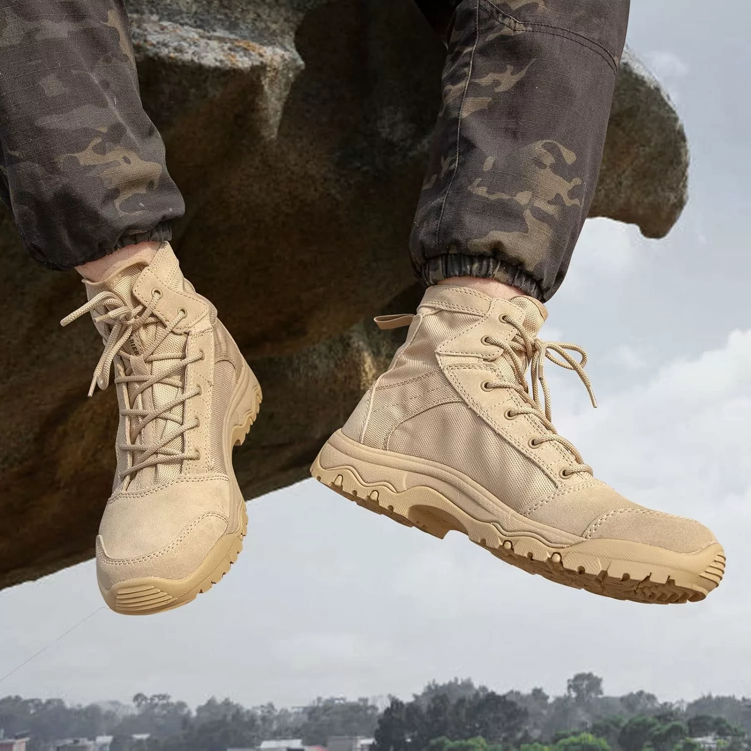 SOLDAT GRATUIT Bottes De Randonnée Tactiques Pour Hommes 6 Pouces Bottes De Travail Respirantes Légères Bottes De Désert Militaire 9 SOLDAT GRATUIT Bottes De Randonnée Tactiques Pour Hommes 6 Pouces Bottes De Travail Respirantes Légères Bottes De Désert Militaire – Image 7