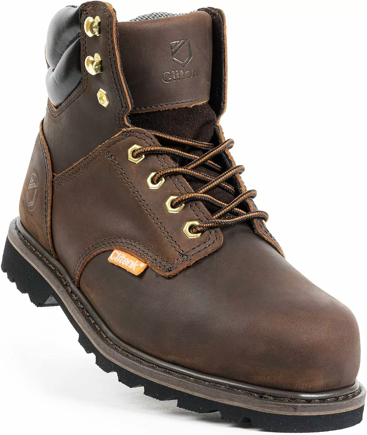 Clitenk Steel Toe Bottes Pour Hommes Imperméable, 6" Huilé Plein Grain En Cuir Bottes De Travail Pour Hommes Imperméable Respirant, Non-Slip, Ponction-Proof, Confortable Construction Léger Sécurité Hommes De Travail Boot 4 Clitenk Steel Toe Bottes Pour Hommes Imperméable, 6" Huilé Plein Grain En Cuir Bottes De Travail Pour Hommes Imperméable Respirant, Non-Slip, Ponction-Proof, Confortable Construction Léger Sécurité Hommes De Travail Boot – Image 2