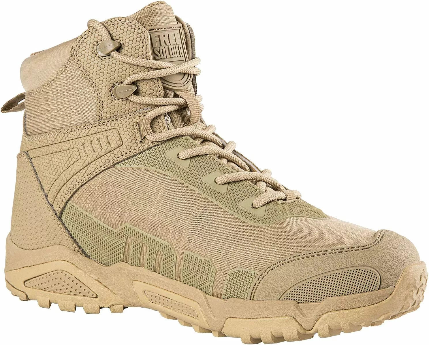 FREE SOLDIER Bottes De Randonnée Imperméables Pour Hommes Bottes De Travail Légères Bottes De Travail Durables Militaires Tactiques Bottes De Combat(Waterproof Tan 10.5 US) 10 FREE SOLDIER Bottes De Randonnée Imperméables Pour Hommes Bottes De Travail Légères Bottes De Travail Durables Militaires Tactiques Bottes De Combat(Waterproof Tan 10.5 US) – Image 8