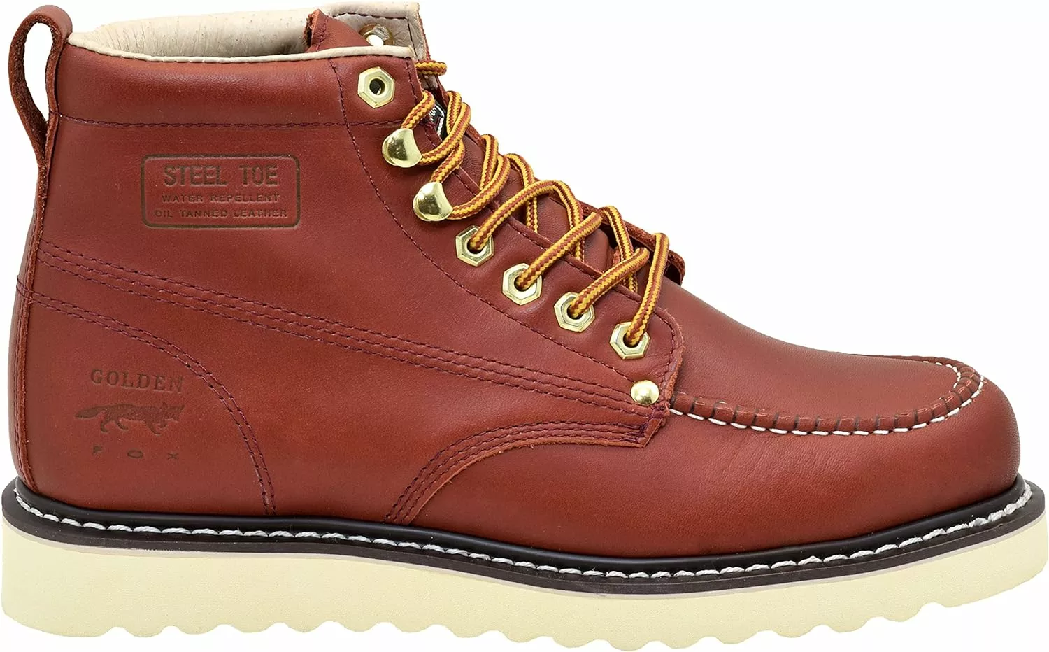 Golden Fox Steel Toe Homme Léger Bottes De Travail Moc Toe Boot Insulated 4 Golden Fox Steel Toe Homme Léger Bottes De Travail Moc Toe Boot Insulated – Image 2