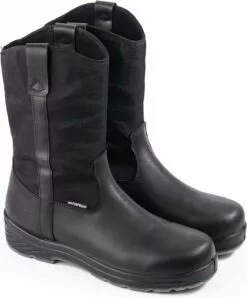 Bottes De Travail Imperméables Thoro-Flex Noir à Enfiler Thorogood Pour Hommes Et Femmes - En Cuir Pleine Fleur Avec Bout Composite Et Semelle Extérieure Résistante à L'huile Et à La Perforation