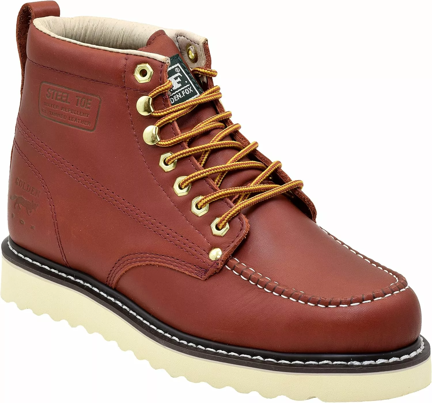 Golden Fox Steel Toe Homme Léger Bottes De Travail Moc Toe Boot Insulated 3 Golden Fox Steel Toe Homme Léger Bottes De Travail Moc Toe Boot Insulated