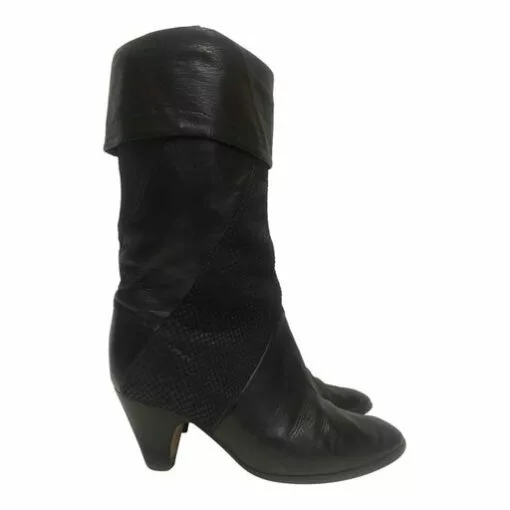 Bottes En Cuir Et Daim- 35,5 -Des chaussures d'hiver Soldes Magasin bottes en cuir et daim 7